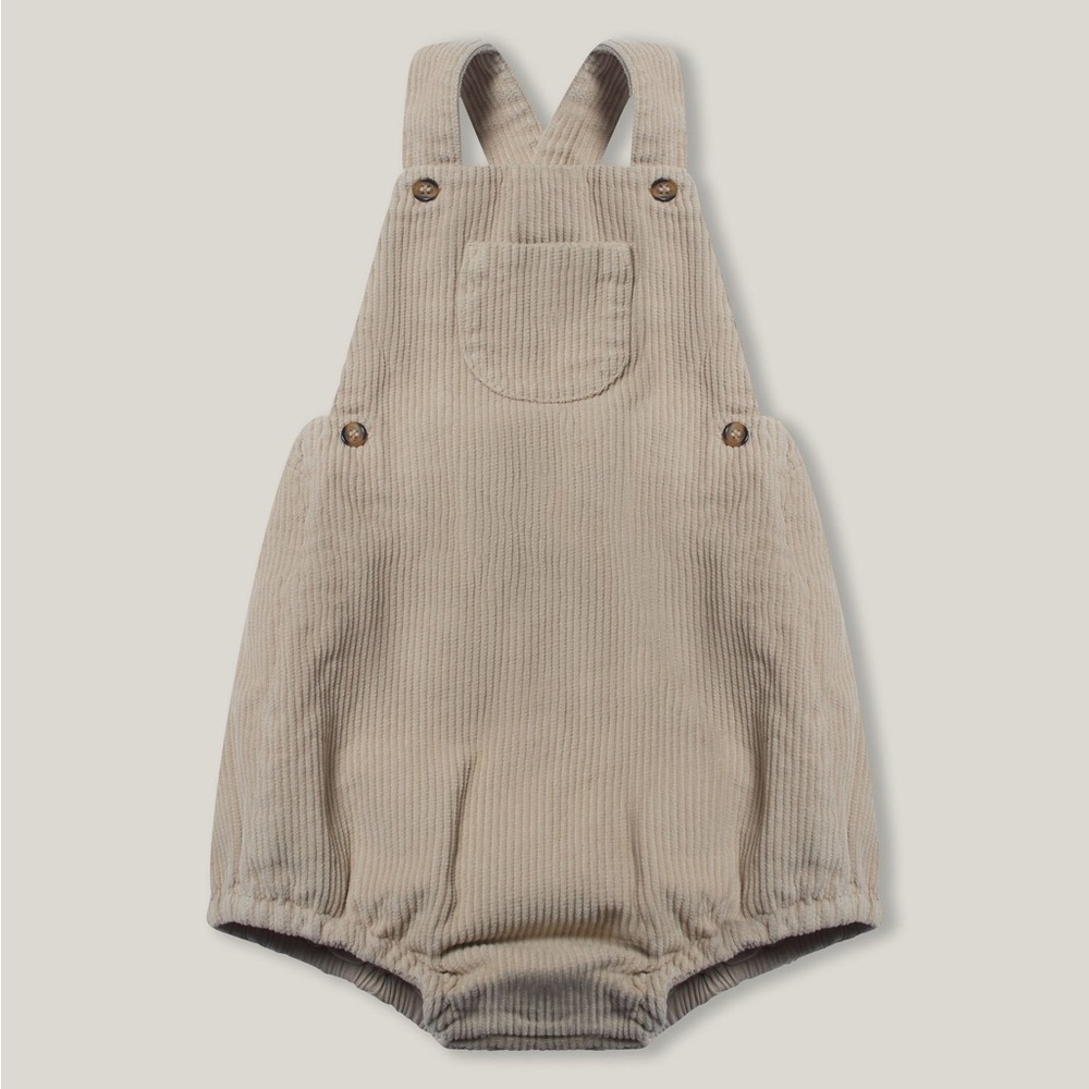 NWT The Simple Folk - The Overall Romper - Oatmeal | 9-10Y